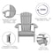 Flash Furniture Gray All-Weather Folding Adirondack Chairs, PK 2 2-JJ-C14505-GY-GG - alternate 9